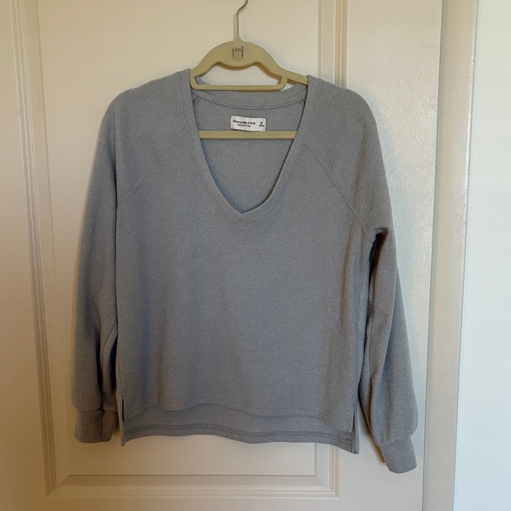Abercrombie & Fitch Soft Sage V-Neck Sweater
